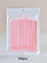 50/100pcs Nano Cleaning Swabs, Ultra Fine Makeup Remover Sticks For Eye Makeup, Contouring, Eyeliner, Lips And Skin Cleansing