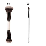 F4 Dual-Ended Foundation Face Brush Double-ended Powder Blush Contour and Eyeshadow Concealer Makeup Brushes