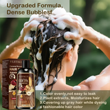 YUITIKUE Caramel Brown Hair Dye Shampoo - 4in1 Moisturizing Hair Color Shampoo Long-Lasting Hair Dye for All Hair Types