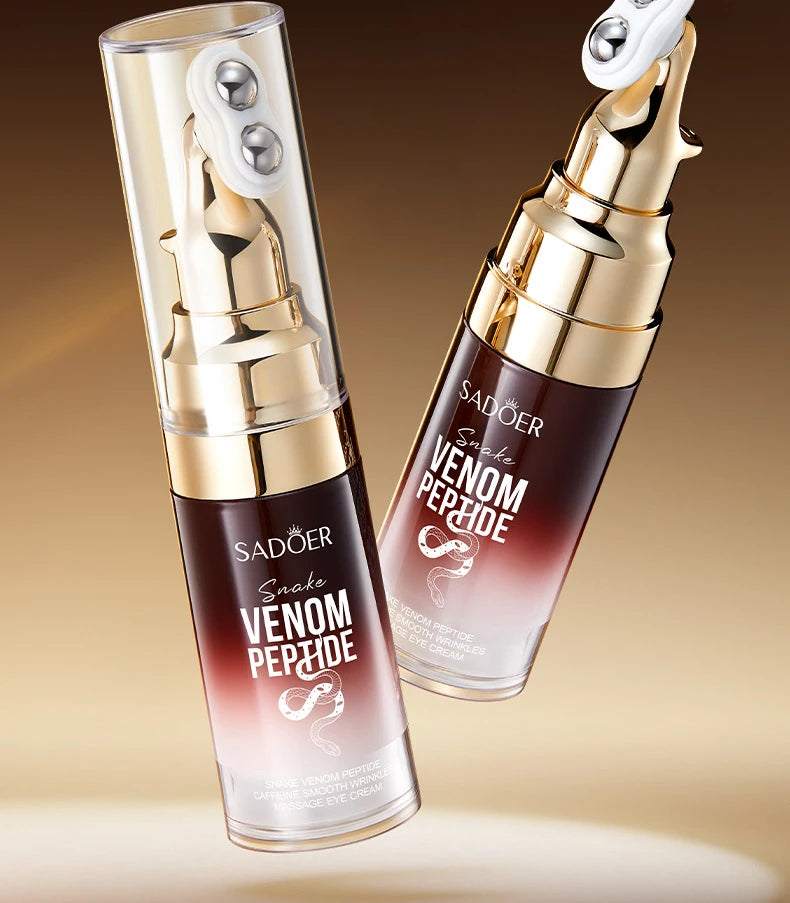 SADOER Snake Venom Peptide Caffeine Anti Wrinkle Massage Eye Cream Anti Dark Circles Anti-Aging Moisturizing Eyes Skin Care