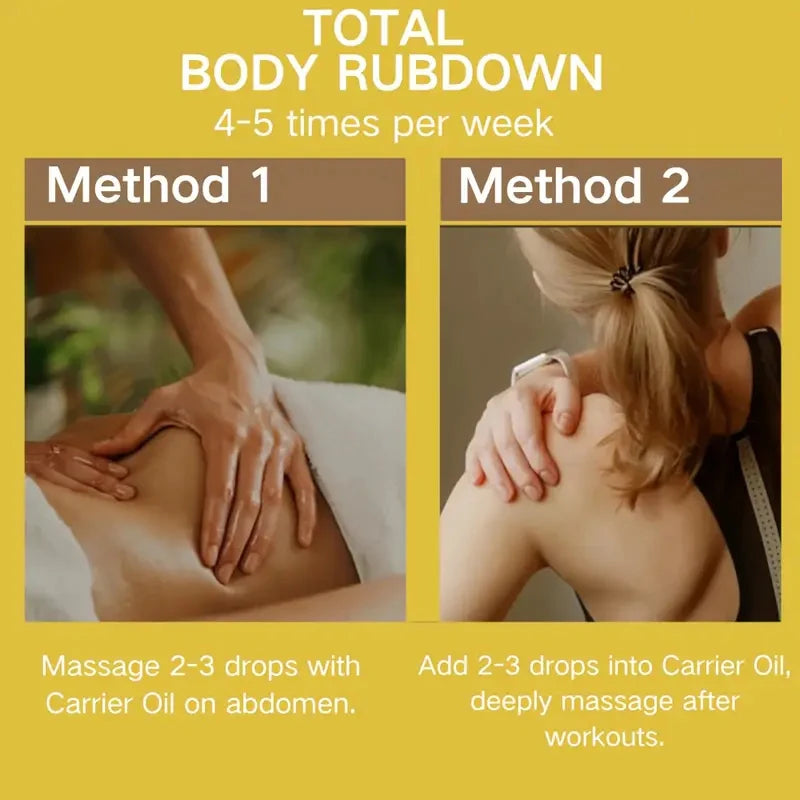 Ginger Essential Oil Massage Oil Is Moisturizing, Lightweight, and Non-Greasy, and It Contains Camellia and Almond Oils, Making It Ideal for Massage Baths, Body and Hair Care