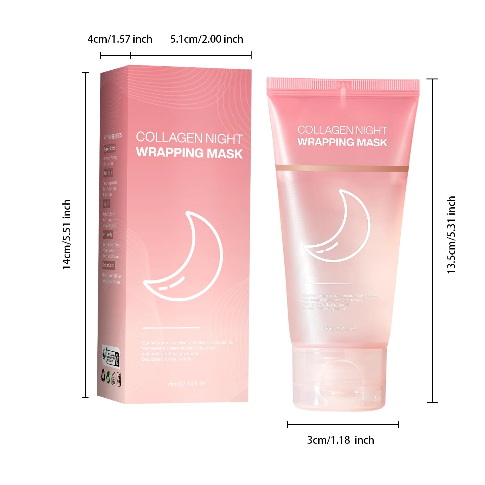 Hydrating Face Mask  Reduces Sagging Collagen Overnight Firming Mask for Elasticity Dullness Wrapping Peel-Off Mask Skincare