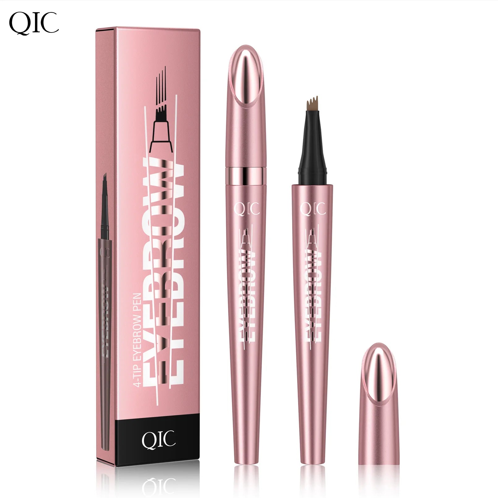Four Claw Liquid Eyebrow Pen Waterproof Sweatproof Long Lasting 3D Wild Brow Microblading Makeup for Beginners
