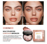 Demi Matte Natural Finish Baked Brighten Color Correcting Powder Foundation Buildable Light to Coverage Oil Control Makeup