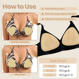 Women Triangle Nipple Cover Sticker Boost Inserts Bra Lift Up Bra Pads Adhesive Cup Chest Patch Breast Invisible Bra Bikini Pad