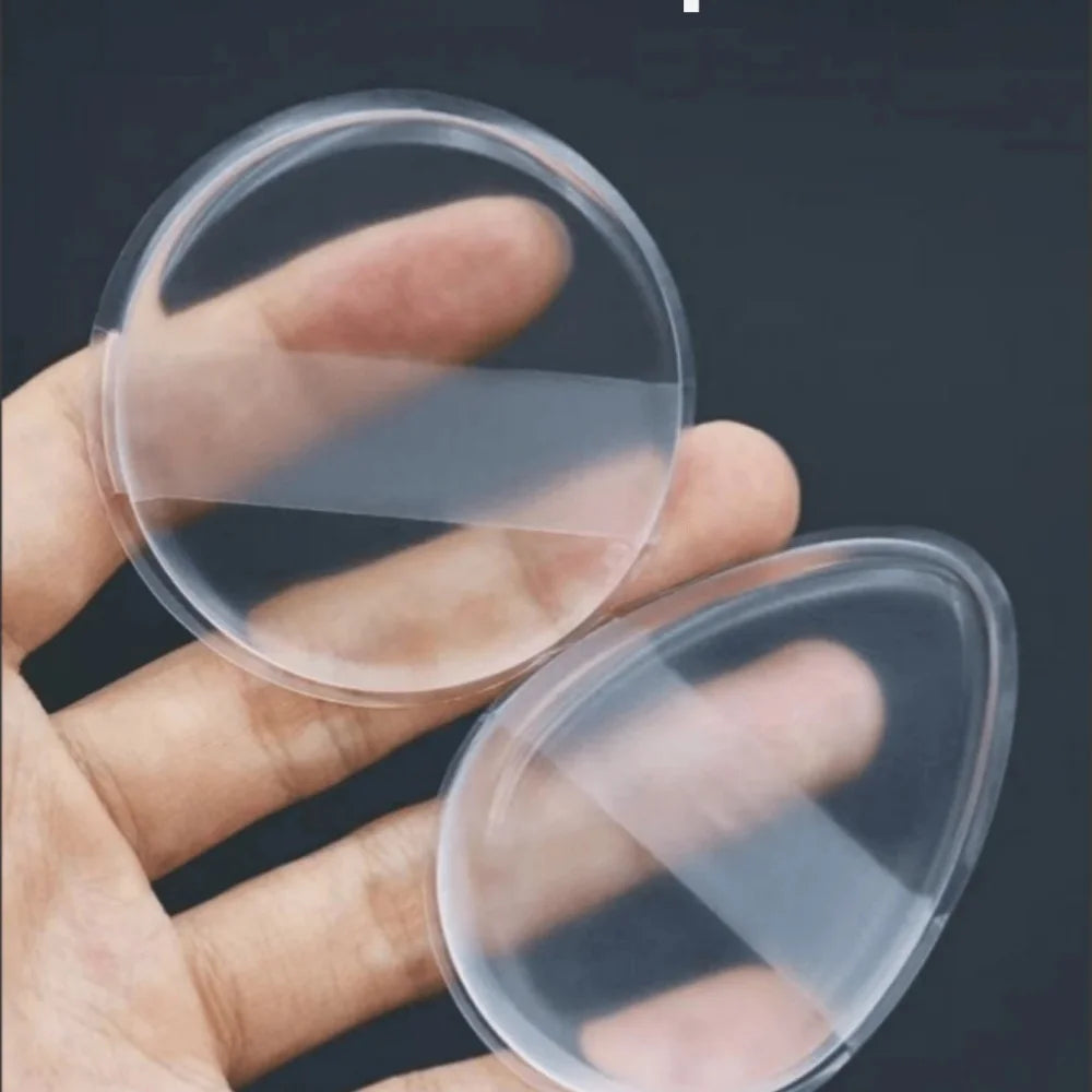 1/2Pcs Silicone Makeup Sponge Transparent Makeup Foundation Sponge Non-Absorbing Water-Based Crystal Jelly BB Cushion Puff