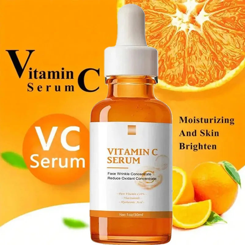 Vitamin C Wrinkle Remover Face Serum Lifting Firming Fade Fine Lines Anti-aging Essence Whitening Brighten Nourish Skin Care