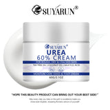 SUYARUN 60% Urea Foot Cream for Cracked Heels & Dry Skin - Intensive Moisturizing Treatment, Callus Remover, Diabetic Foot Care.