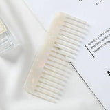 Korean Fashion Design Hair Comb Wide Teeth Acetate Hairdressing Comb Anti-static Massage Hairbrush Colorful Hair Styling Tools