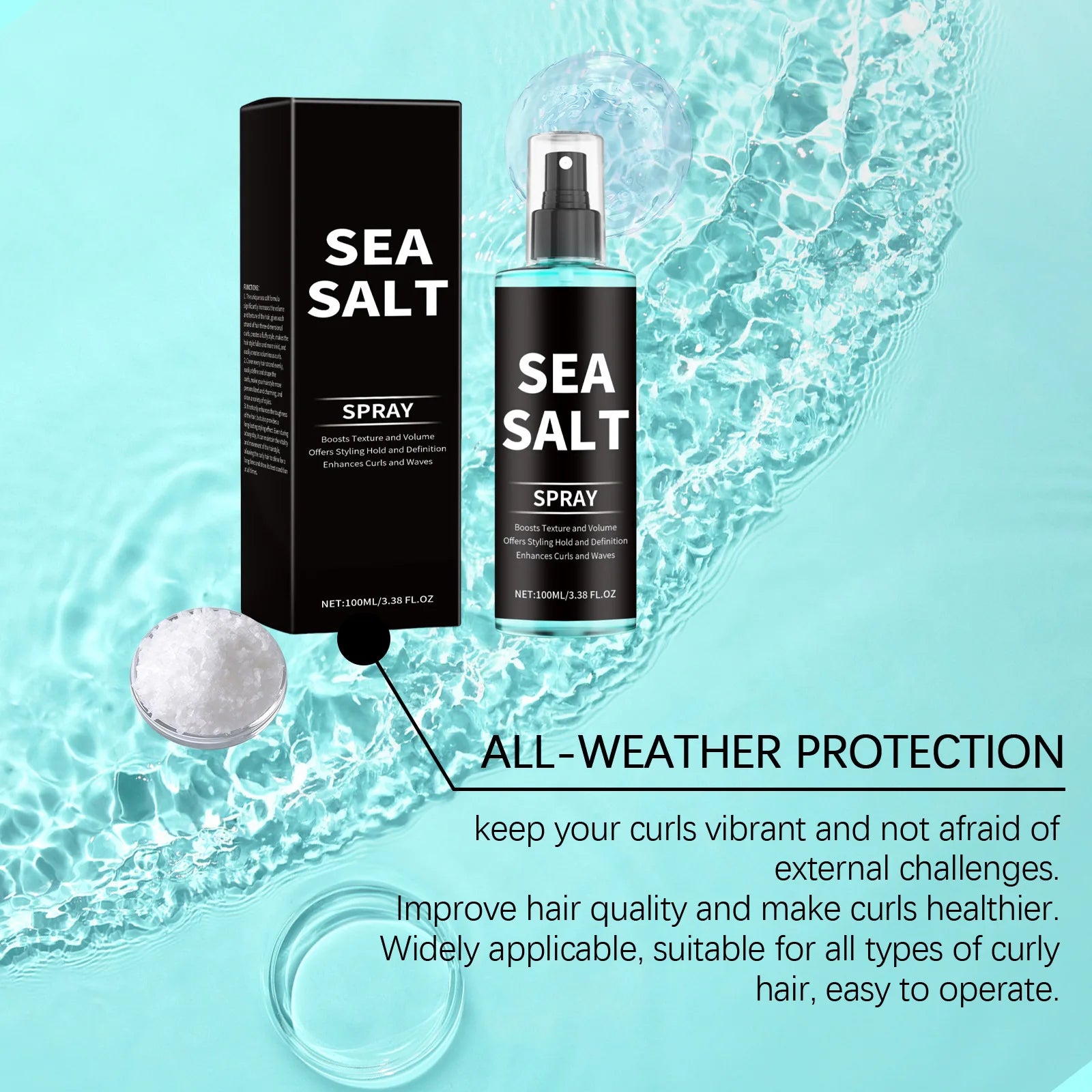 Sea Salt Hair Styling Spray Improving Thickening Strong Holding Non Greasy Fluffy Volumizing Reducing Sticky Hair Nourishing Oil