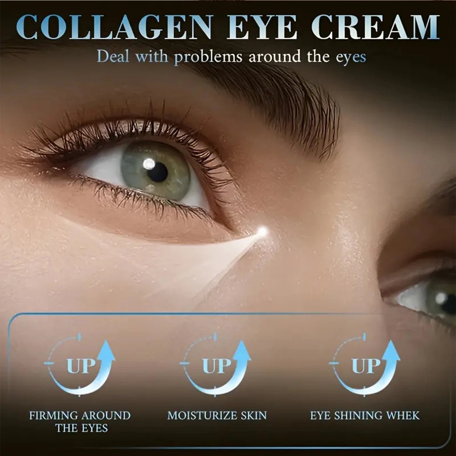 Water Ice Levin Collagen & Retinol Eye Cream: Ice Cream Texture for Deep Moisturizing, Tightening & Caring Easy to Absorb