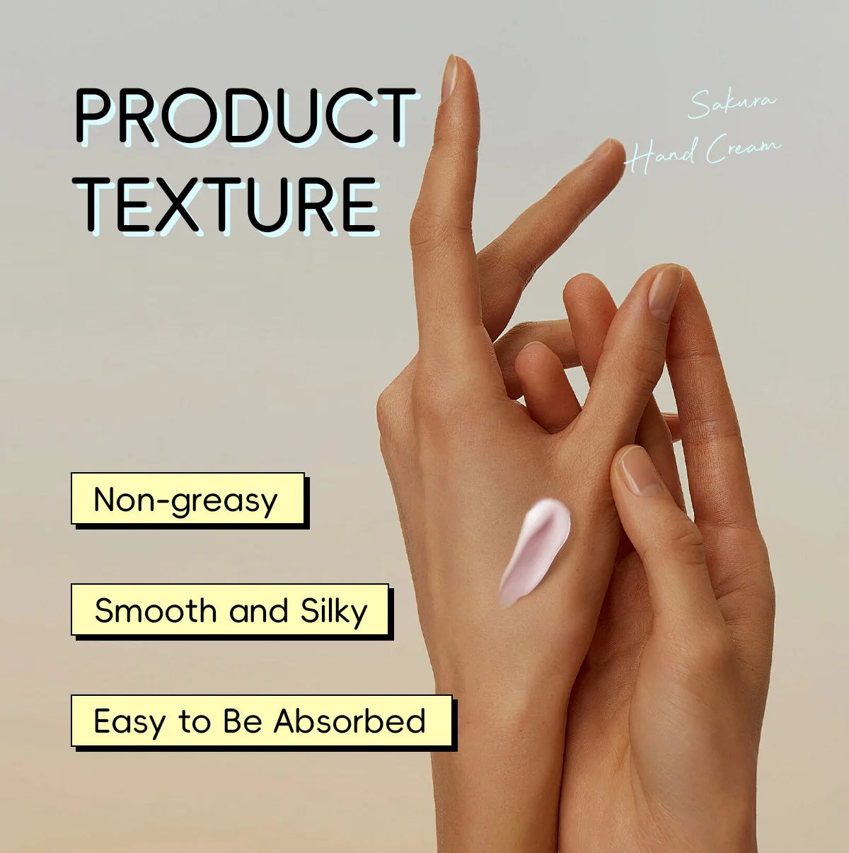 LAIKOU Sakura Hand Cream Hydrating Moisturizing Nourishing Smoothing Brightening Repairing Non‑Greasy For Dry Rough Skin 30g