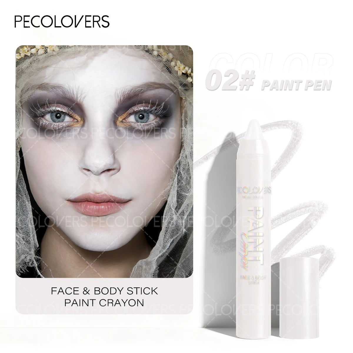 7PCS/SET Halloween Face And Lip Paint Set, 2 Paint Pens, 3 Liquid Lip Colors, 1 Detail Brush, 1 Beauty Tool, Quick-Dry Smudge-Proof Formula, Long-Wear Non-Sticky Finish, Great for Spooky Holiday Looks