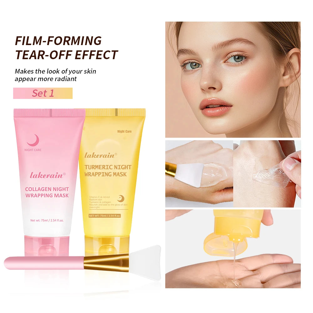 Deep Collagen Mask Korean Peel Off Mask Face Anti Wrinkle Lifting Skin Care Masks Bio Pack Night Wrapping Woman Skin Care