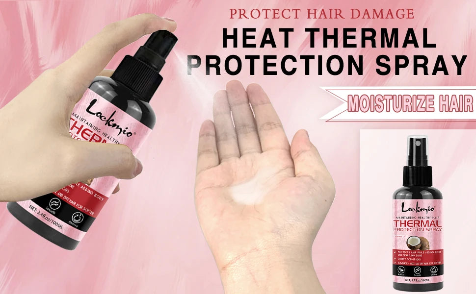 LOCKMIO Thermal Protect Spray Moisturizing & Nourishing Protect Hair Repair Heat Damage Conditioner Anti-frizz Hair Care Product