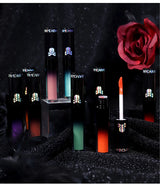 4pcs Matte Lipstick Set Waterproof Sexy Green Purple Black Lip Gloss Shiny Lip Tint Halloween Lip Makeup Tool Korean Cosmetics