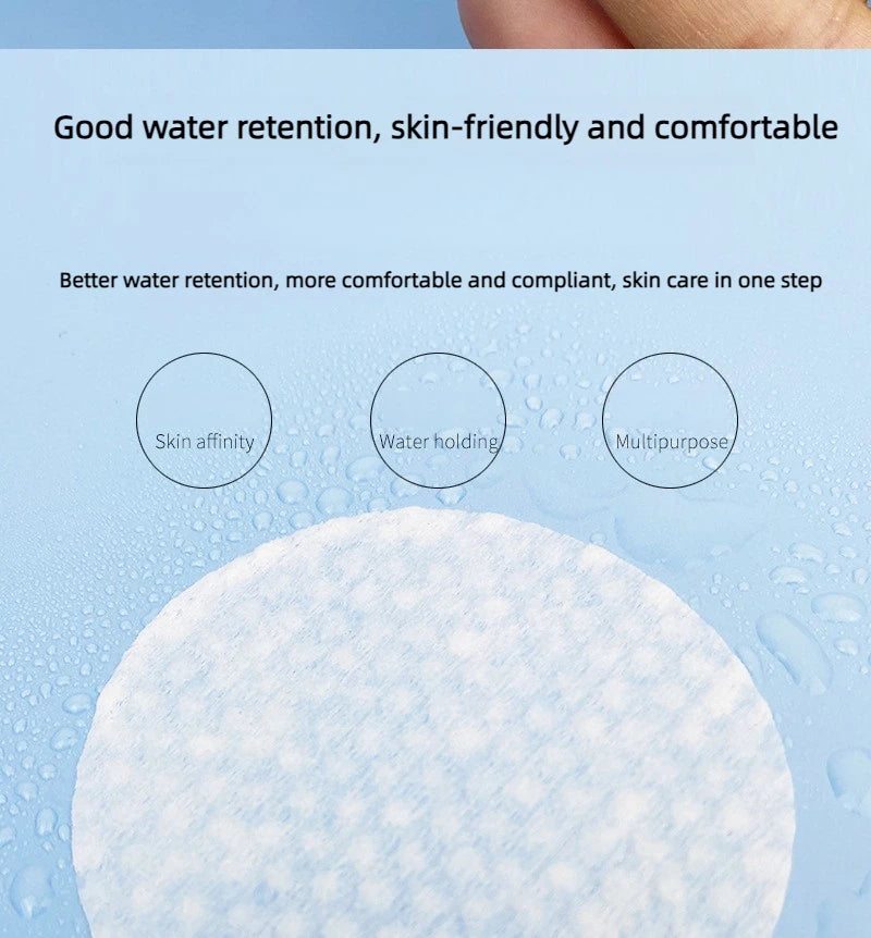 300/600pcs Round Facial Cleansing Pads High-Quality Makeup Remover Wipes Hypoallergenic Lint-Free Round Pads Light Beige