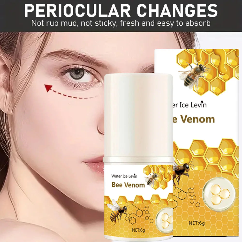 Bee Venom Eyes Cream Stick Dark Circles Remove Eye Bags Under Eye Hyaluronic Acid Moisturizing Serum Against Puffiness Eye Care