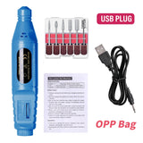 LINMANDA 6 In 1 Electric Nail Drills Kit Remove Polisher Manicure Portable Nail File Nail Drill Equipment  Pen Tools Machine