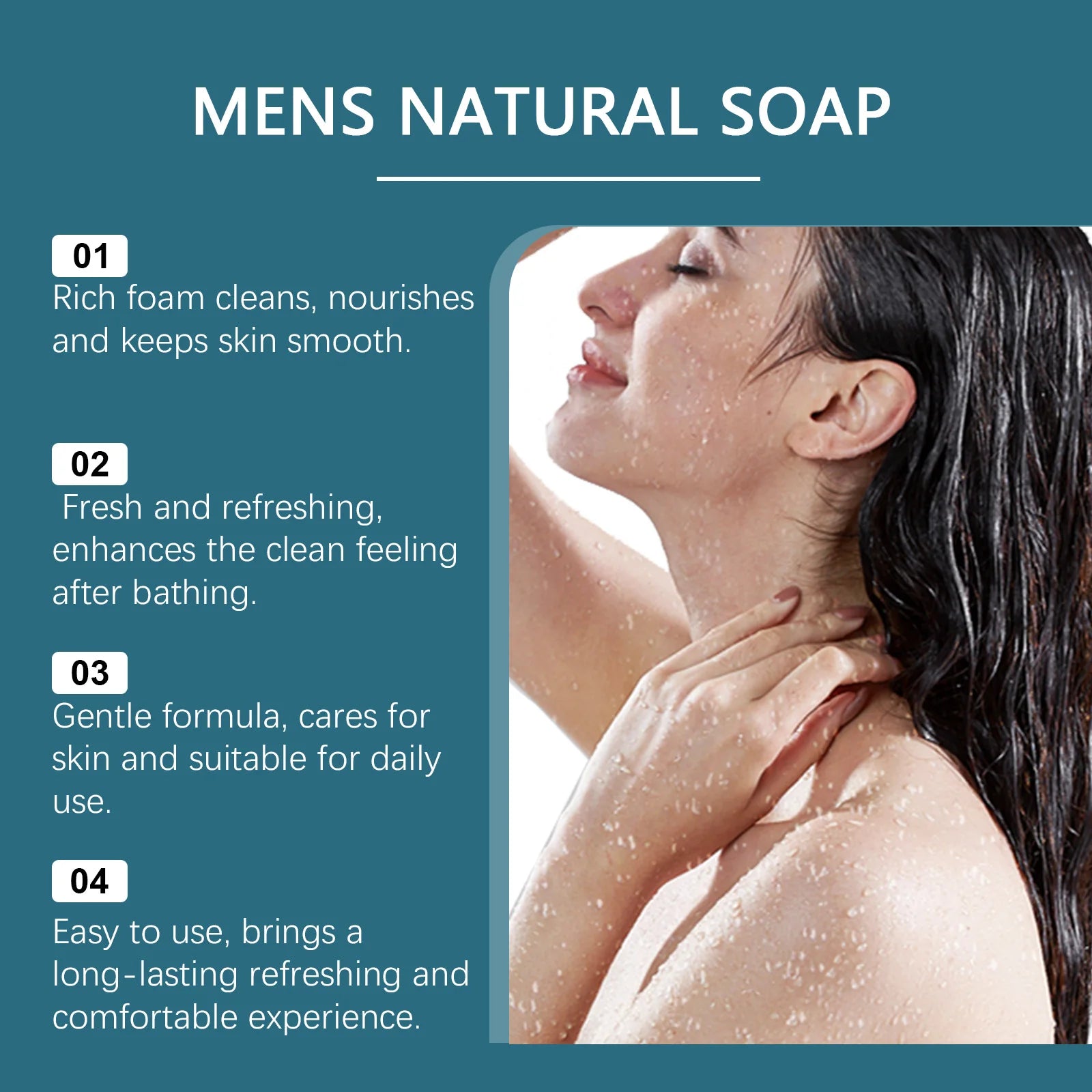 Deep Cleansing Skin Bath Soap Refreshing Invigorating Relieves Fatigue Controls Oil Odor Fresh Natural Fragrance Cleanses Skin
