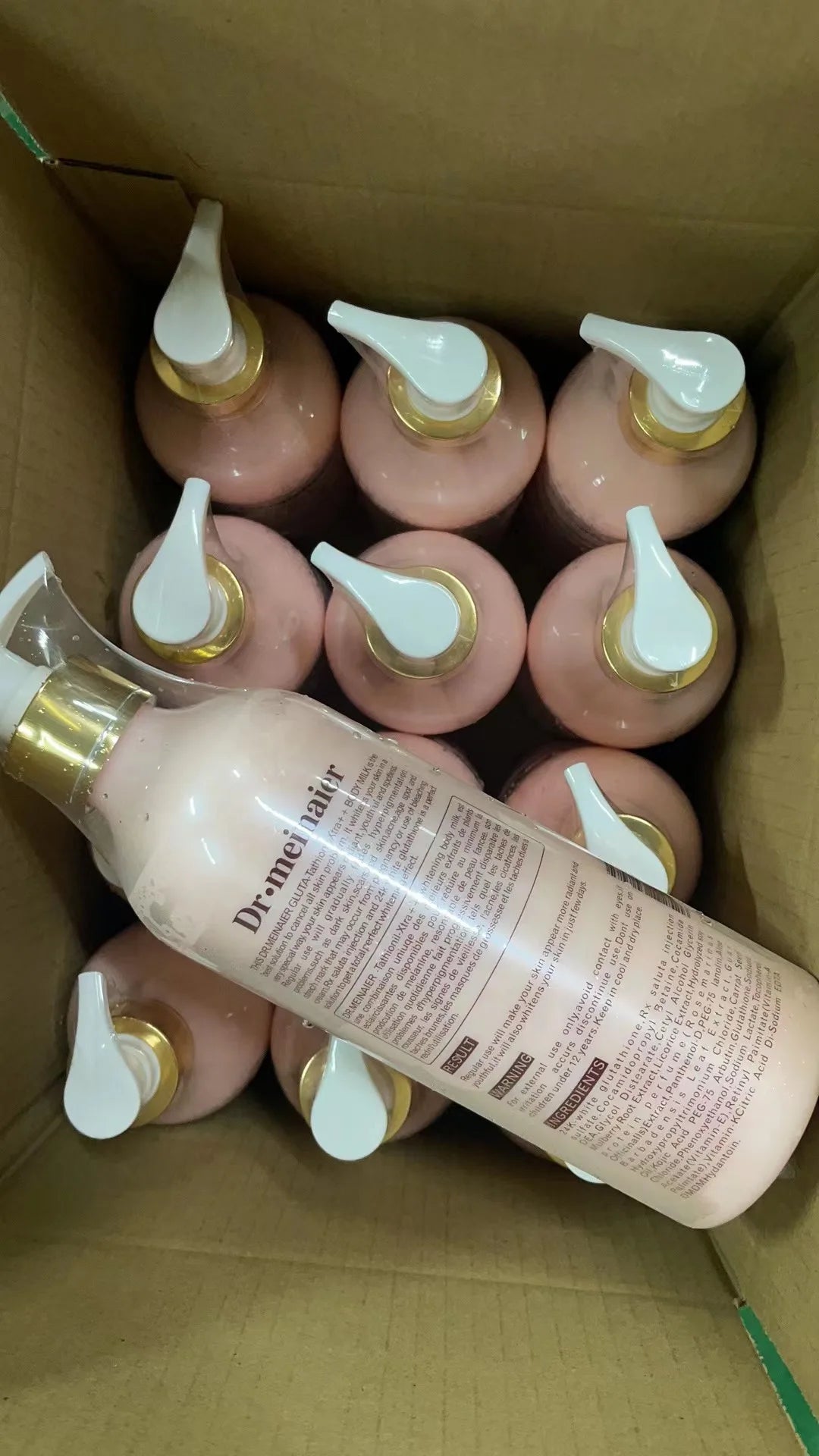 24K Gold Glutathione Whitening Body Lotion Moisturizing Brightening and Firming Body Cream