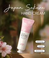 LAIKOU Sakura Hand Cream Hydrating Moisturizing Nourishing Smoothing Brightening Repairing Non‑Greasy For Dry Rough Skin 30g