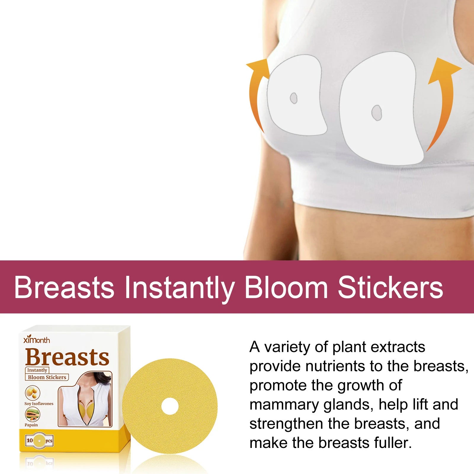 Breast Augmentation Patch Lifting Firming Bust Enlarge Prevents Sagging Shaping Breast Boost Confidence Breast Enhancers Patch