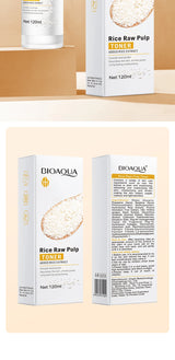 BIOAOUA Rice Raw Pulp Face Toner Moisturizing Water Brightening Lifting Deep Facial Cleanser For Young Glowy Korean Skin Care