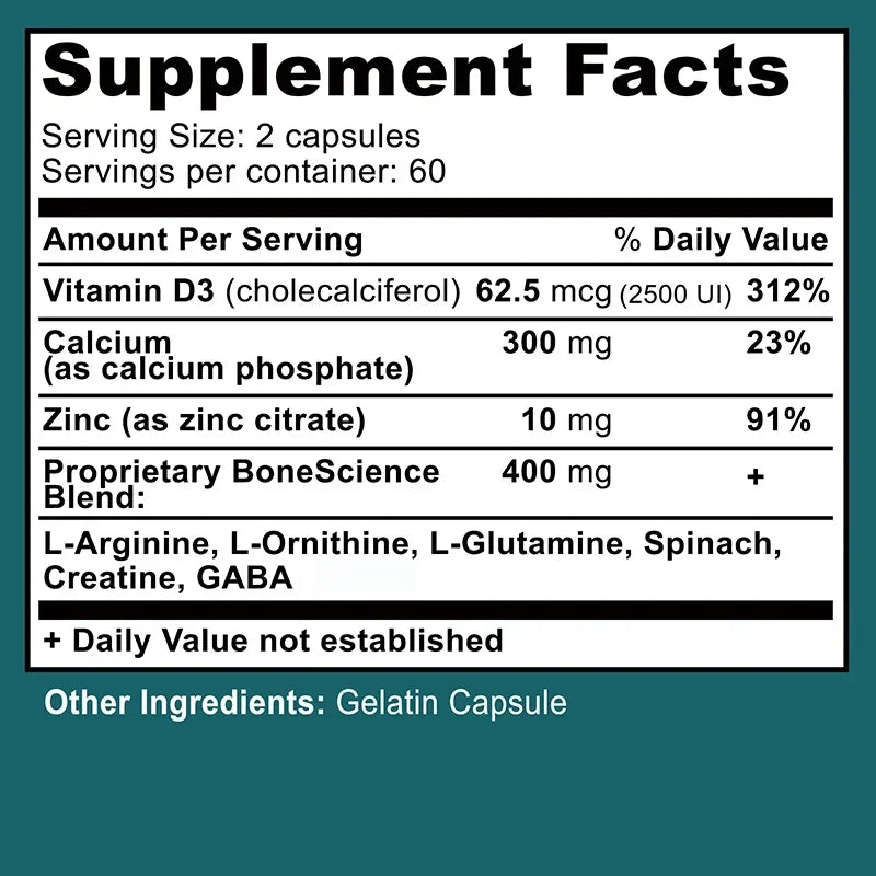 Height Growth Supplement With Vitamins and Calcium Zinc Improves Bone Strength Natural Promotes Growth Improve Immunity, Vegan