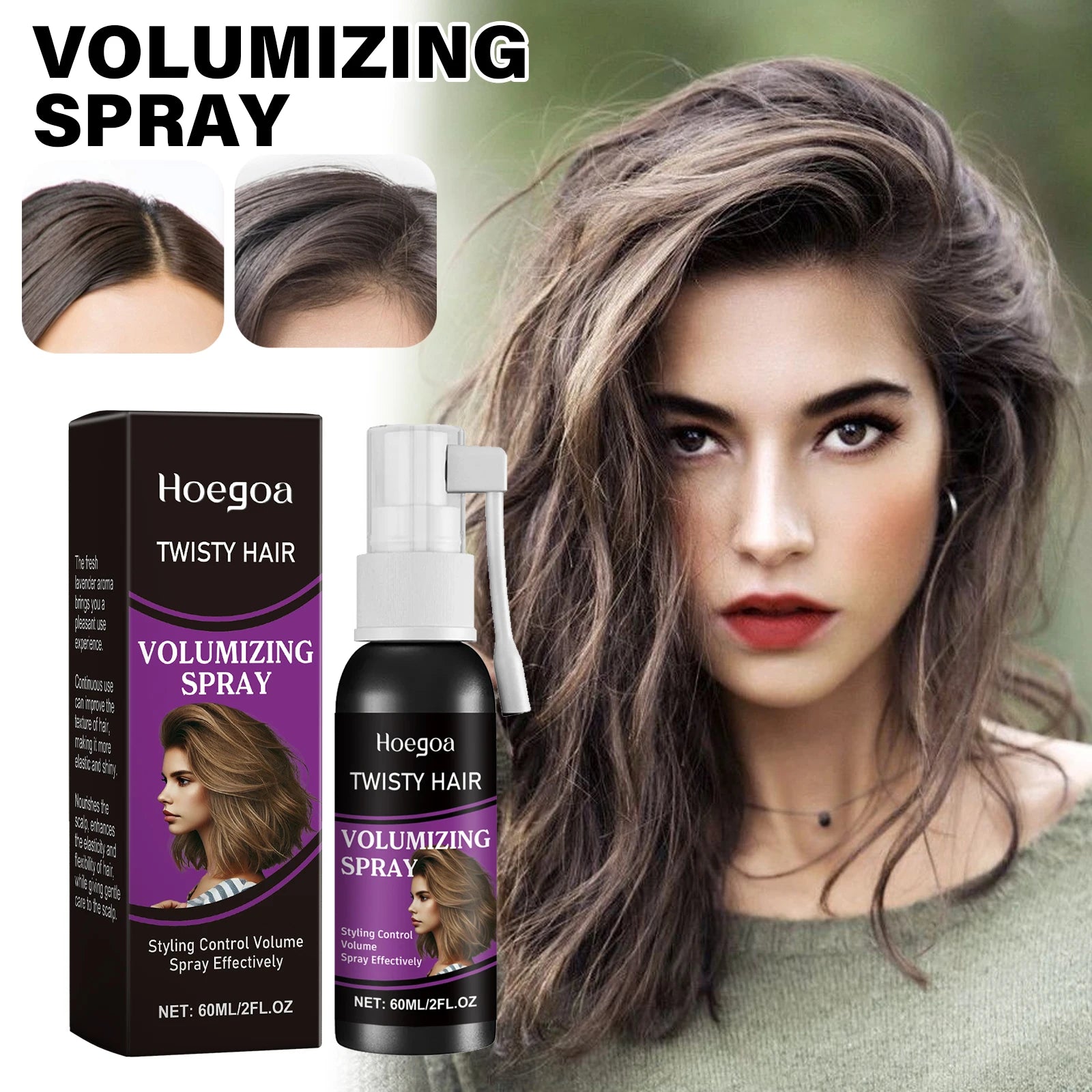 Volume Boosting Hair Spray With Collagen For Root Lift Lightweight Formula Non Sticky Feel All Day Freshness Fine Flat Oily