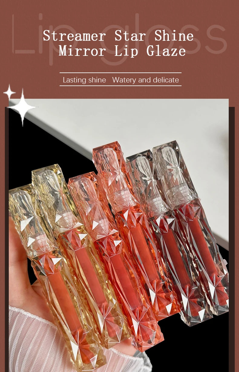 Lip Gloss Long-lasting Moisturizing Easy Halo-dyeing Waterproof Mirror Water Glass Lip Gloss Transparent Color Cosmetics