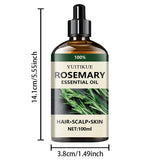 100% pure rosemary essential oil, suitable for hair, scalp, and skin, natural aromatherapy oil, nourishing and revitalizing.