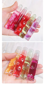Roll-On Lip Oil Moisturizing Lip Balm Liquid Nourishing Lip Oil Colorless Transparent Fruit Lip Oil New Valentine's Day Gift Lip Balm