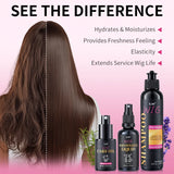 Wig Shampoo, Wig Hair Care, Coconut Oil Formula for Dry Hair, Hydrates & Smooths, Anti-Frizz, Easy Combing, Extends Service Wig