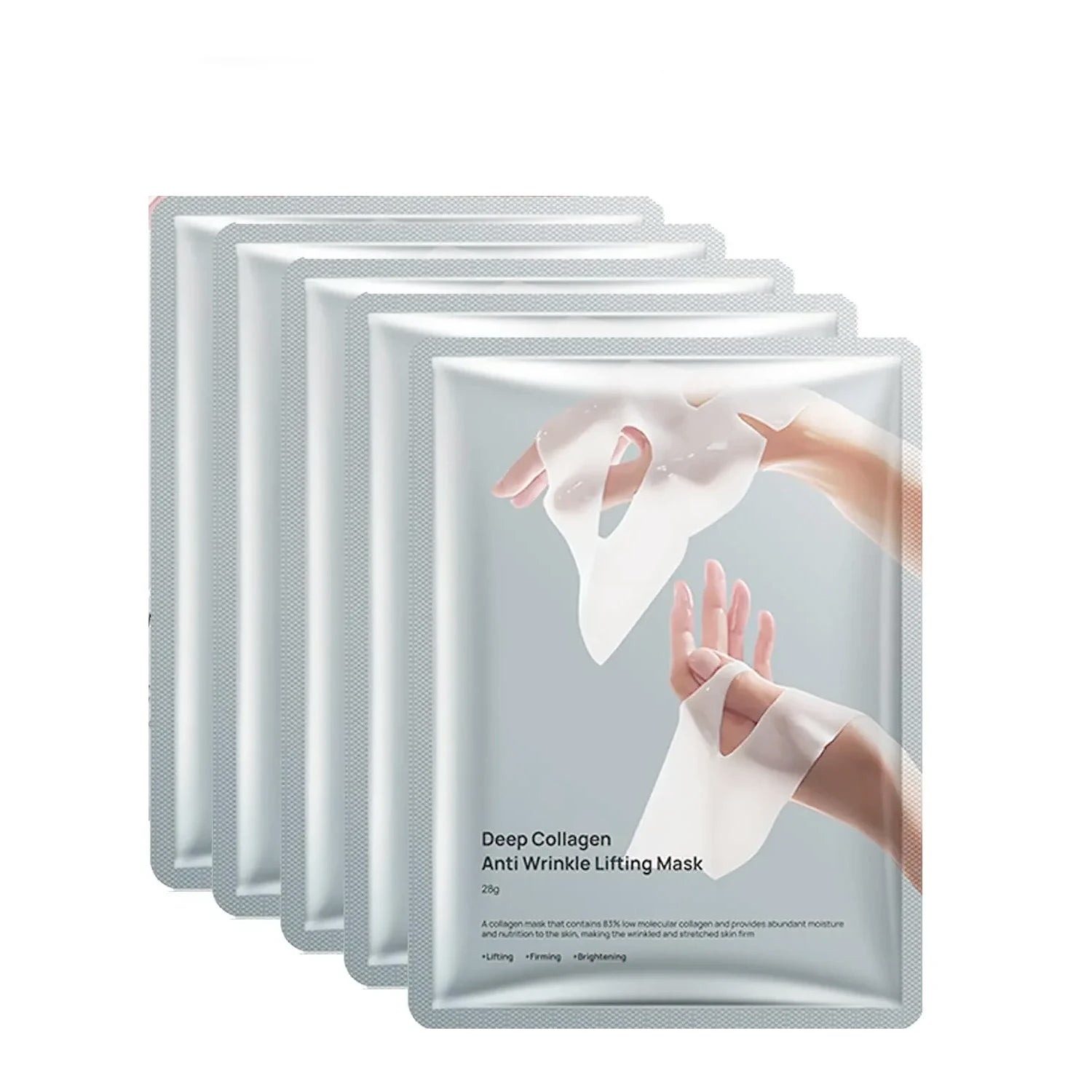 Deep Collagen Anti Wrinkle Lifting Mask Collagen Face Mask Overnight, Deep Collagen Mask for Lifting Firming Moisturizing(5Pack)
