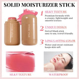 New Blush Stick 3-in-1 Cheek Lip Tinted Moistured Blush Stick Silky Brighten Blush Cream Blusher Cosmetics Tubes Matte Contour