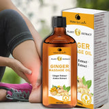 Cold-Pressed Ginger Oil, for Body Massage, Turmeric Root Oil, Sweet Almond Oil, Moisturizing and Dry Skin Care, Suitable for All Skin Types, Neutral for Adults
