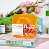 Handmade Kojic Acid Soap with Loofah 100g Lemon Lavender Rose Turmeric Essential Oil Bath Bar New Design Exfoliating Cleansing