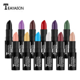 TEAYASON Matte Lipsticks 12 Colors Waterproof Long Lasting Lip Stain Non-stick Cup Sexy Red Black Lipstick Pigment Lip Cosmetics