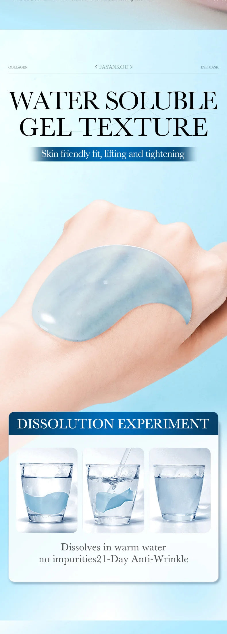 60 Pieces of Collagen Firming Eye Masks, Rich in Various Skin-Beneficial Ingredients, Moisturize the Skin Around the Eyes, Anti-Wrinkle and Hydrating