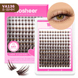 WOSHEER Eyelash Clusters Kit Thick Individual Lashes Lash Bond And Seal And Remover Faux Mink Lashes Eyelash Extension DIY