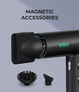 VGR Hair Dryer Professional Hot and Cold Adjustment 110000 RPM Blow Dryer Brushless Motor Hair Styling Blow Dryer Machine V-401