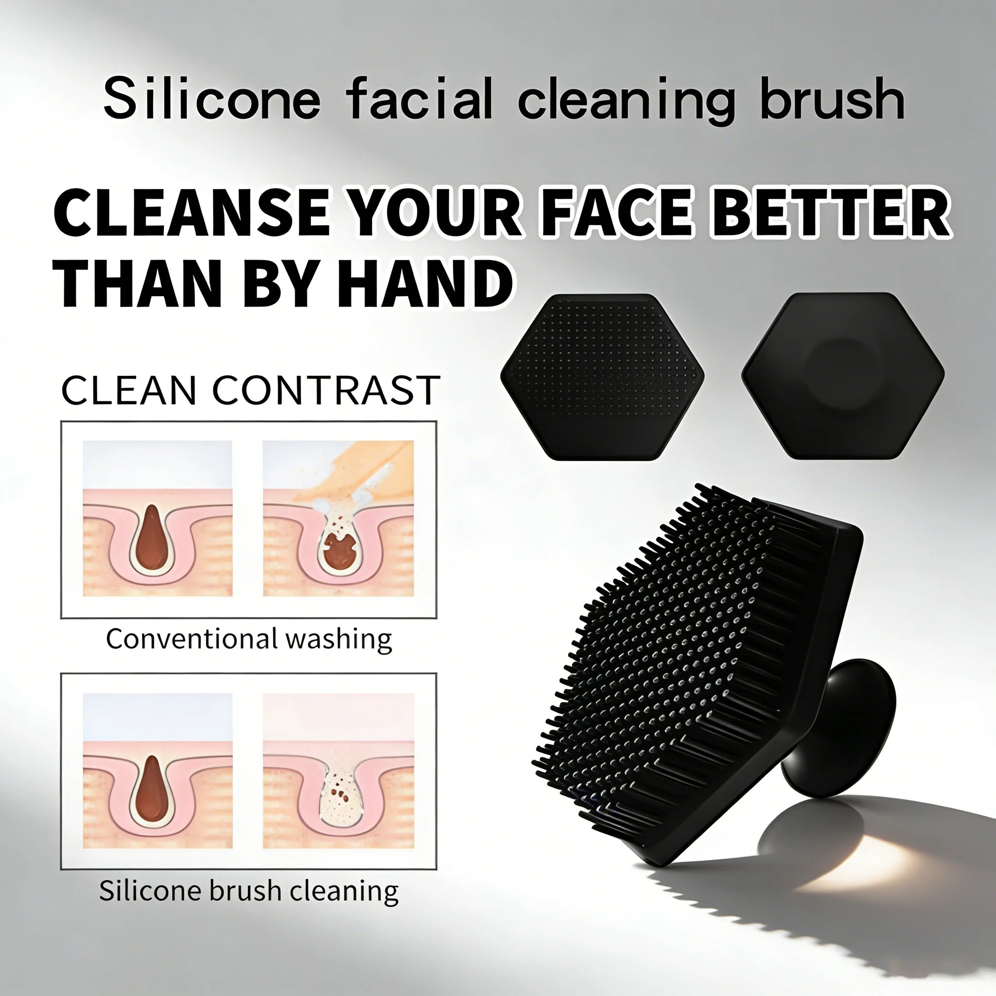 Soft Silicone Face Cleaning Brush Remove Makeup Blackhead Remover Portable Beauty Tools Facial Cleansing Brushes Beauty