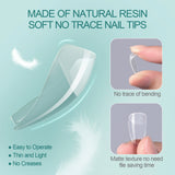 Nailpop Soft Gel Tips For Nails Acrylic Material Half Almond Artificial Nail Capsule Accessories Tool Art Salon 120pcs/box