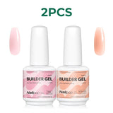 Nailpop 7 IN 1 Nail Glue Gel 15ml Gellack UV Nails Builder Gel Apex & Extension Soak off Base Gel Top Coat  HEMA FREE