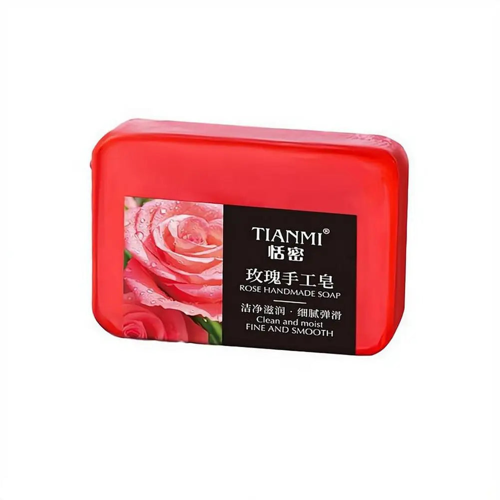 Rose essential oil soap deeply cleanses your face and body, leaving a long-lasting fragrance while moisturizing and hydrating