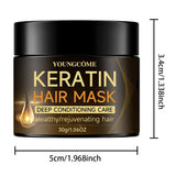 Keratin Hair Mask Moisturizer Conditioner Soft Smooth Frizz Damaged Hair Care Repair Damaged Hair Restore Shine Hair Mask