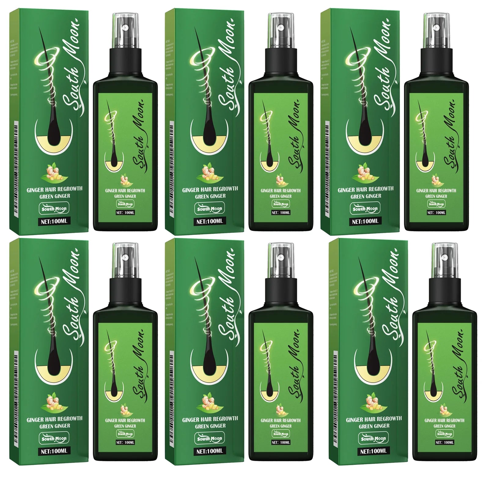Ginger Hair Spray Promote Growth Anti Loss Improve Thin Dry Breakage Hair Nourish Root Scalp Damaged Treatment Hair Grow Spray