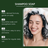 Usman Grass Chamaecyparis Leaf Shampoo Bar - Gentle Cleansing for the Scalp, Nourishing, Voluminous, and Shiny Hair