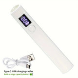 Mini Handheld UV LED Nail Lamp With Diamonds Portable Nail Dryer For Curing Gel Polish With Display Manicure Machine